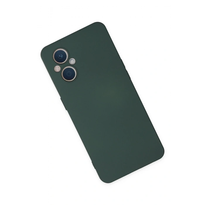 Newface Oppo Reno 7 Lite Kılıf Nano içi Kadife Silikon - Koyu Yeşil