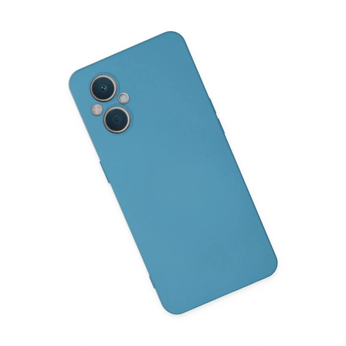 Newface Oppo Reno 7 Lite Kılıf Nano içi Kadife Silikon - Mavi