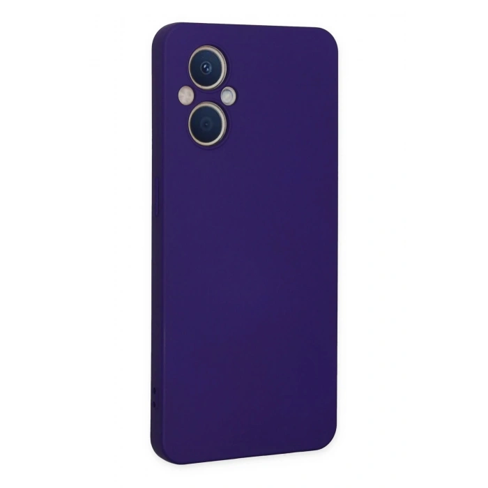 Newface Oppo Reno 7 Lite Kılıf Nano içi Kadife Silikon - Mor