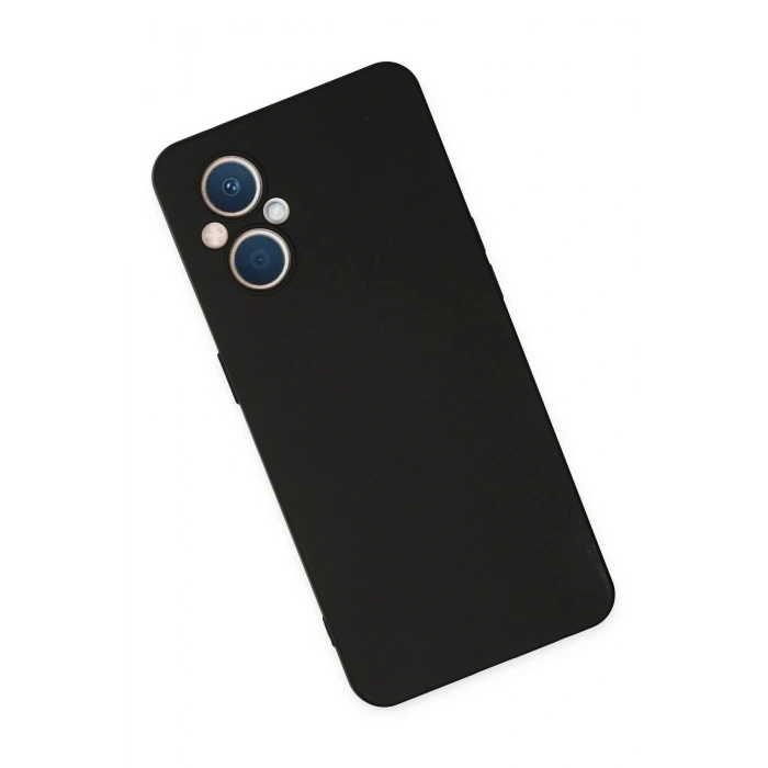 Newface Oppo Reno 7 Lite Kılıf Nano içi Kadife Silikon - Siyah