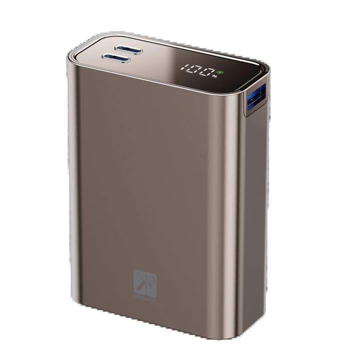 Newface PW501 20.000 mAh Dijital Göstergeli 2 Adet 45W Type-C ve 22.5W USB Çıkışlı Şarj PD Hızlı Şarj Magsafe Powerbank - Titanyum