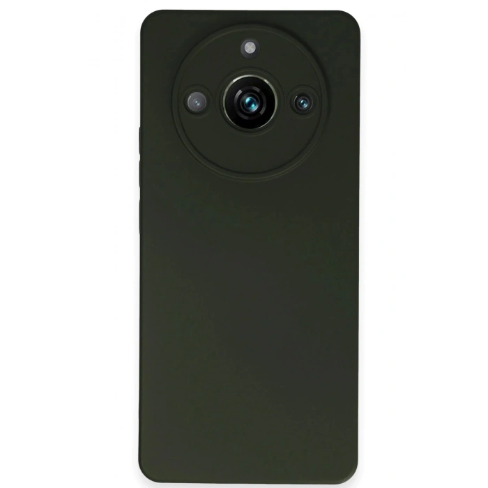 Newface Realme 11 Pro Kılıf Nano içi Kadife Silikon - Koyu Yeşil