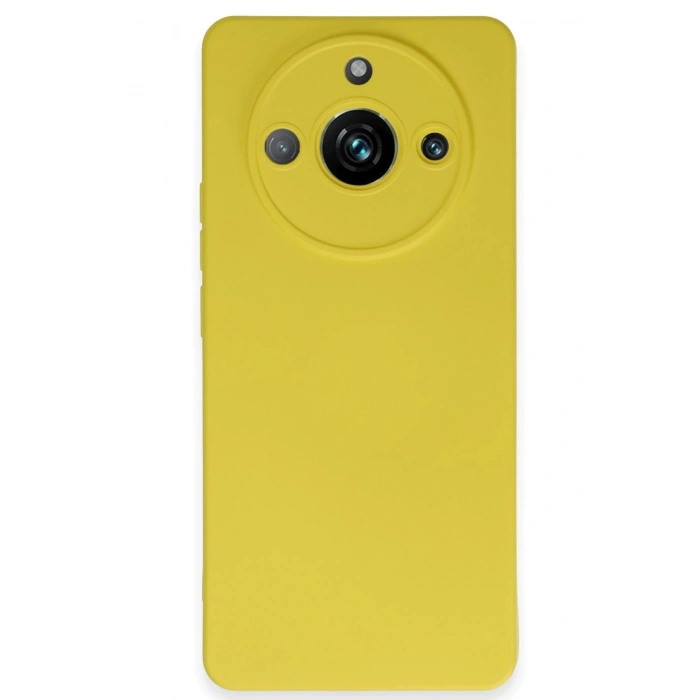 Newface Realme 11 Pro Kılıf Nano içi Kadife Silikon - Sarı