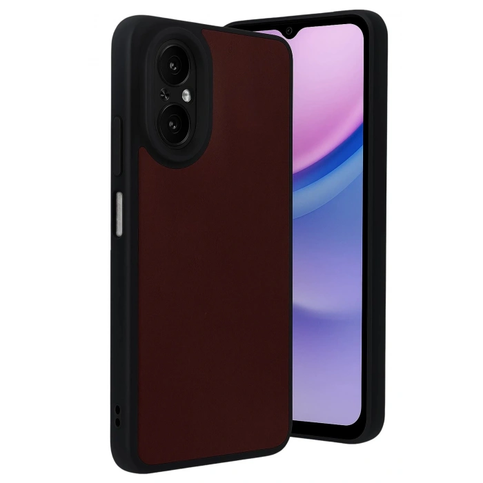 Newface Realme 12 Lite Kılıf Aras Deri Kapak - Bordo