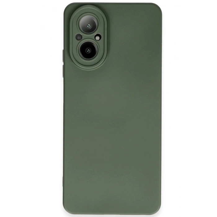 Newface Realme 12 Lite Kılıf Nano içi Kadife Silikon - Koyu Yeşil