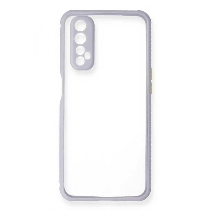 Newface Realme 7 Kılıf Miami Şeffaf Silikon - Lila