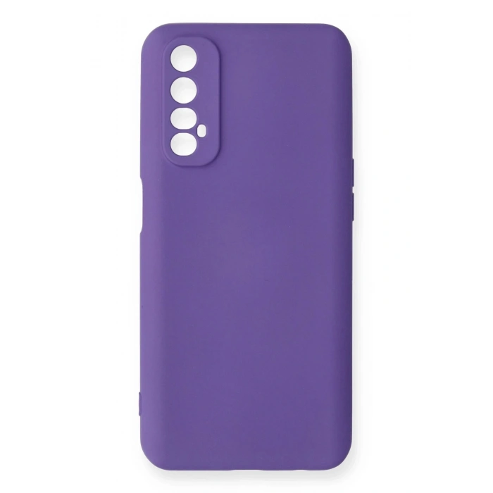 Newface Realme 7 Kılıf Nano içi Kadife Silikon - Mor