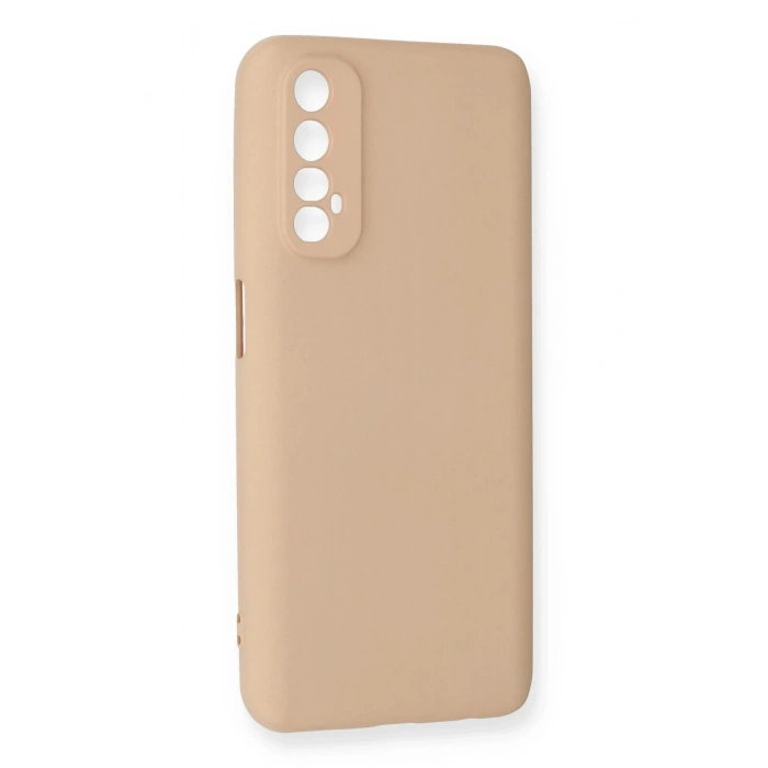 Newface Realme 7 Kılıf Nano içi Kadife Silikon - Pudra