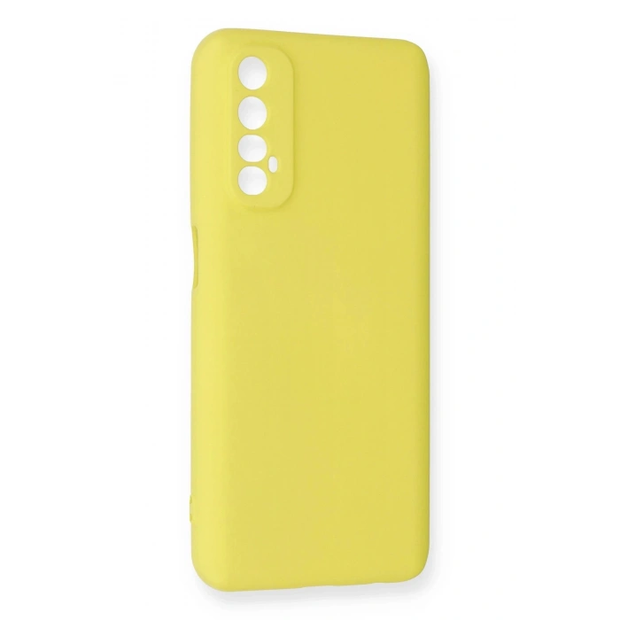 Newface Realme 7 Kılıf Nano içi Kadife Silikon - Sarı