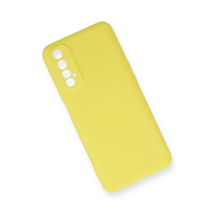 Newface Realme 7 Kılıf Nano içi Kadife Silikon - Sarı