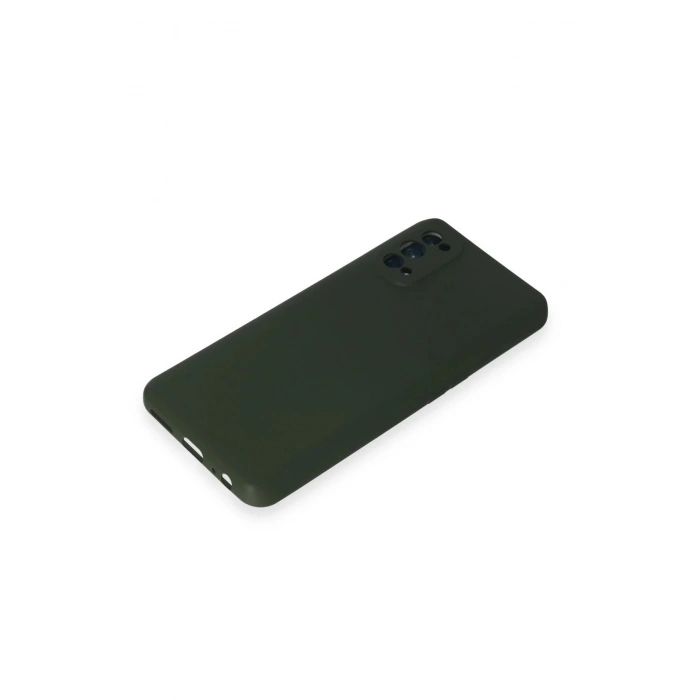 Newface Realme 7 Pro Kılıf Nano içi Kadife Silikon - Koyu Yeşil