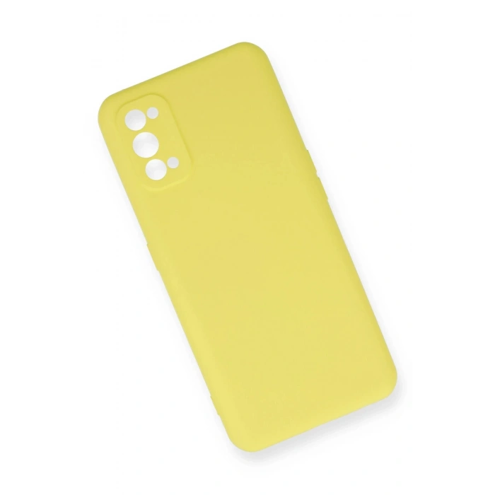 Newface Realme 7 Pro Kılıf Nano içi Kadife Silikon - Sarı
