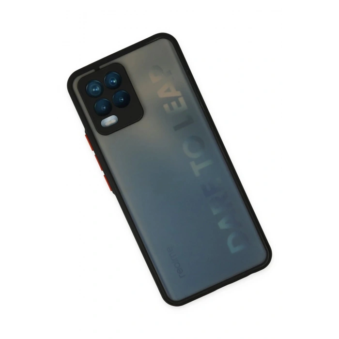 Newface Realme 8 Kılıf Montreal Silikon Kapak - Siyah