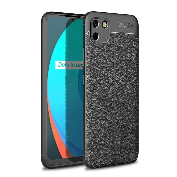 Newface Realme C11 2021 Kılıf Auto Focus Kapak - Siyah