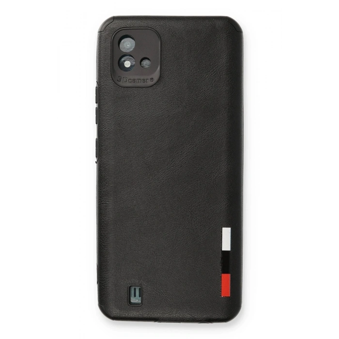 Newface Realme C11 2021 Kılıf Loop Deri Silikon - Siyah