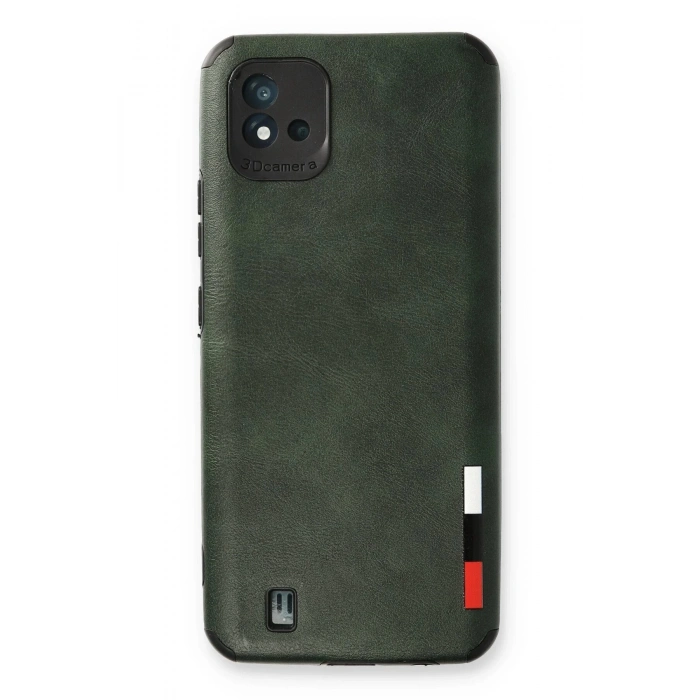 Newface Realme C11 2021 Kılıf Loop Deri Silikon - Yeşil