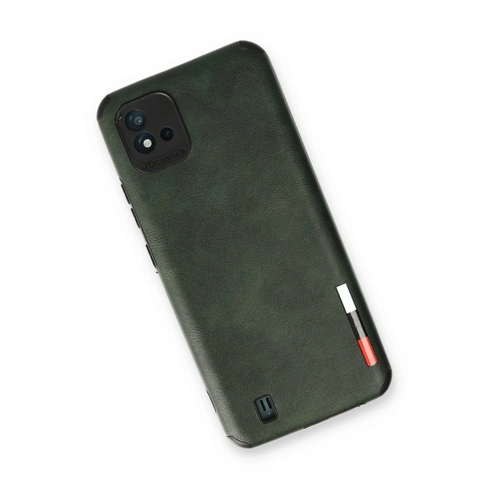 Newface Realme C11 2021 Kılıf Loop Deri Silikon - Yeşil