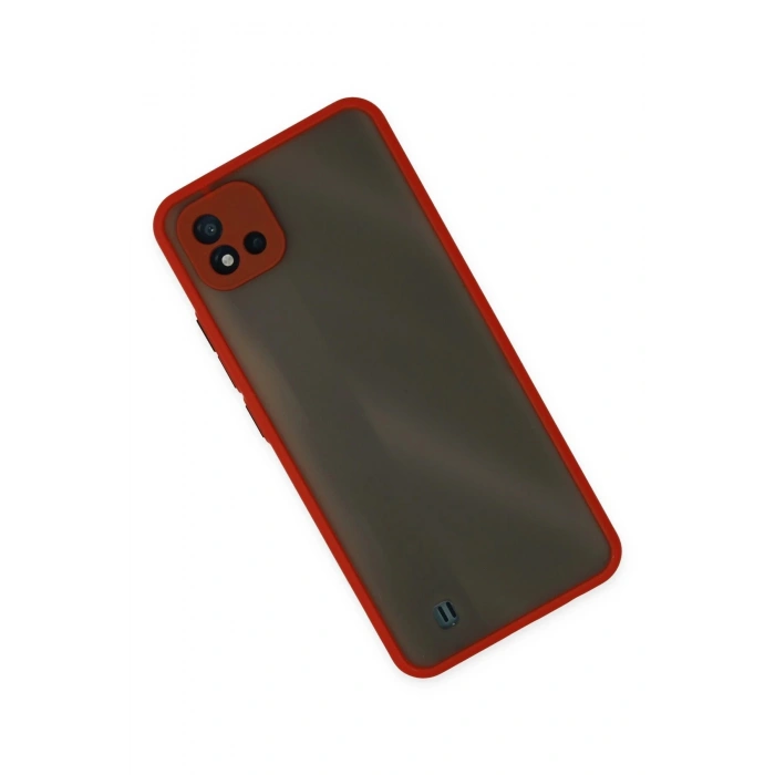 Newface Realme C11 2021 Kılıf Montreal Silikon Kapak - Kırmızı