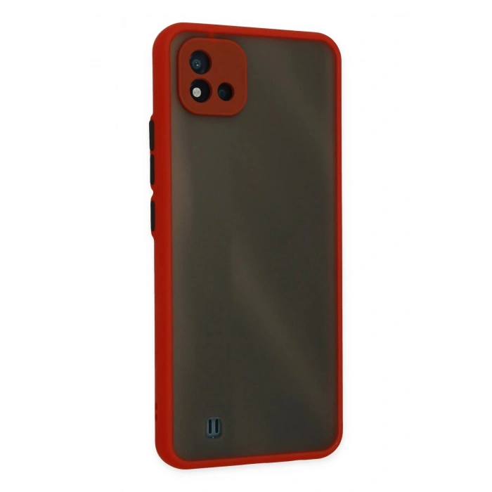 Newface Realme C11 2021 Kılıf Montreal Silikon Kapak - Kırmızı