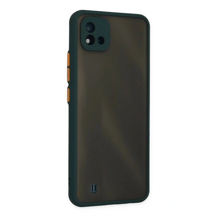 Newface Realme C11 2021 Kılıf Montreal Silikon Kapak - Yeşil