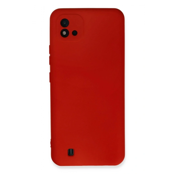 Newface Realme C11 2021 Kılıf Nano içi Kadife Silikon - Kırmızı
