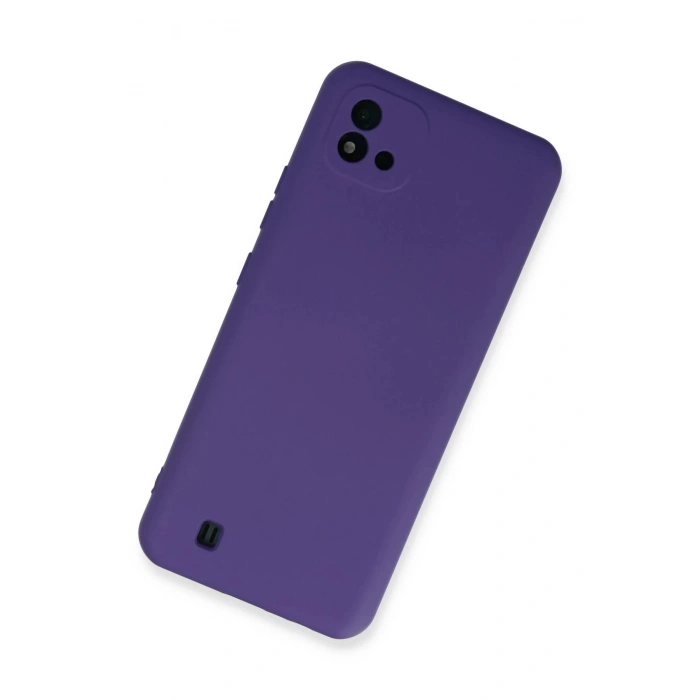 Newface Realme C11 2021 Kılıf Nano içi Kadife Silikon - Mor