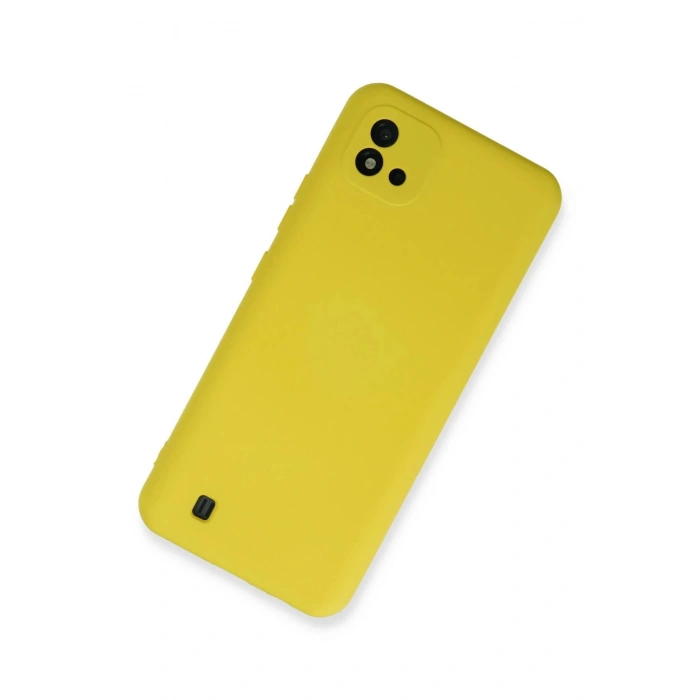 Newface Realme C11 2021 Kılıf Nano içi Kadife Silikon - Sarı