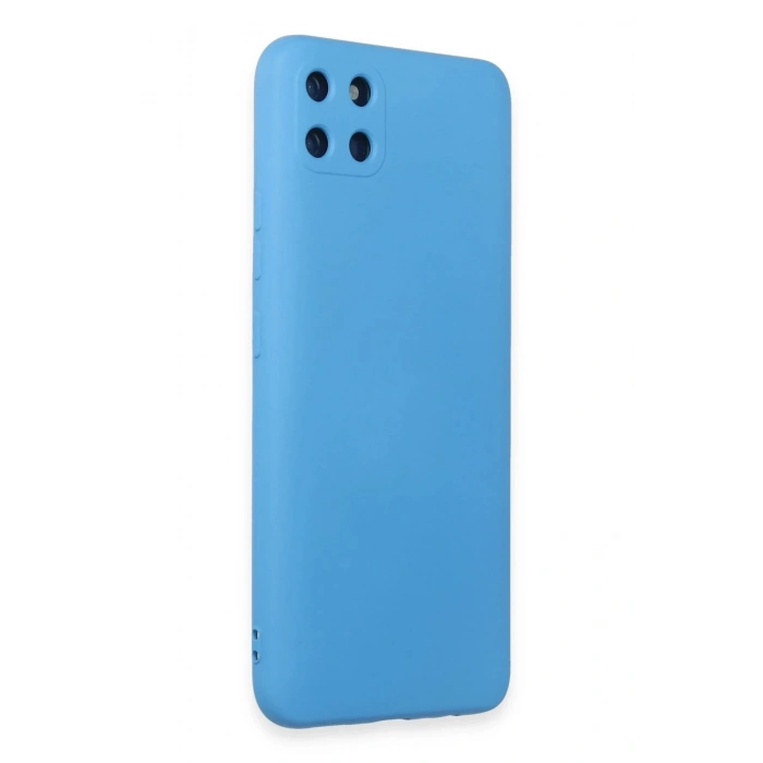 Newface Realme C11 Kılıf Nano içi Kadife Silikon - Mavi