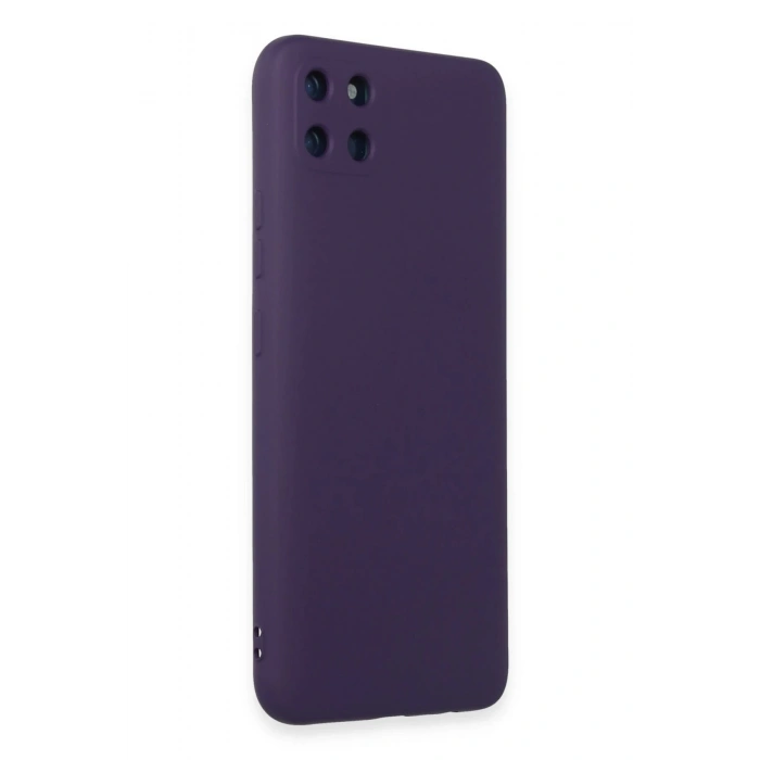 Newface Realme C11 Kılıf Nano içi Kadife Silikon - Mor