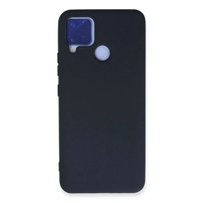 Newface Realme C15 Kılıf Nano içi Kadife Silikon - Lacivert