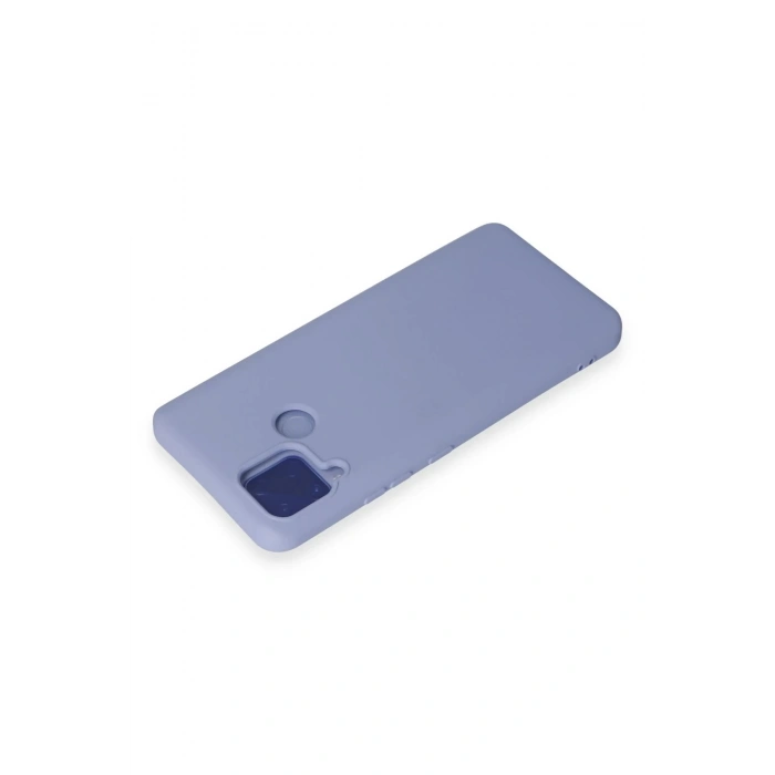 Newface Realme C15 Kılıf Nano içi Kadife Silikon - Lila
