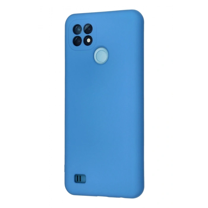 Newface Realme C21 Kılıf Nano içi Kadife Silikon - Mavi