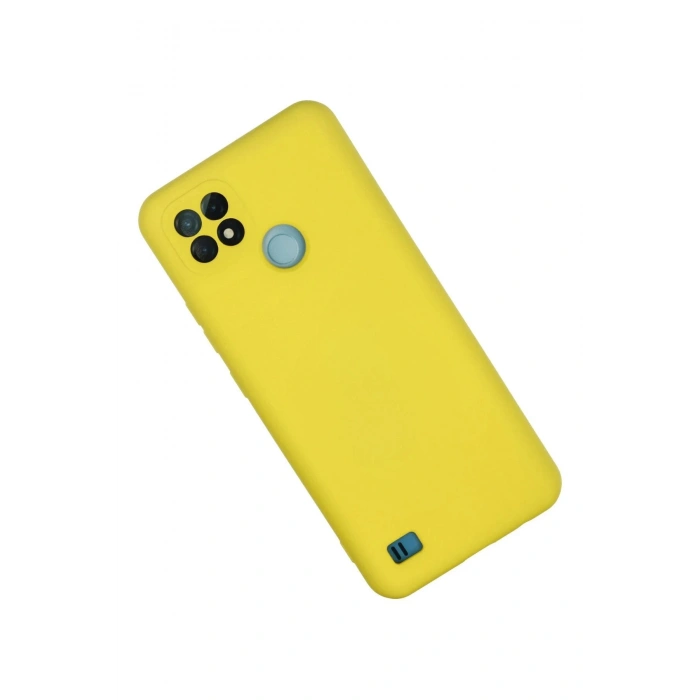 Newface Realme C21 Kılıf Nano içi Kadife Silikon - Sarı