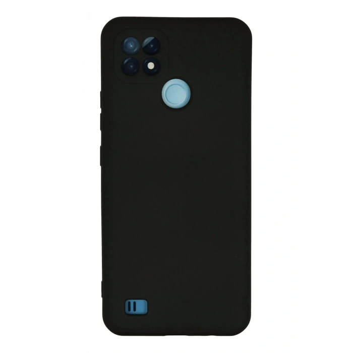 Newface Realme C21 Kılıf Nano içi Kadife Silikon - Siyah
