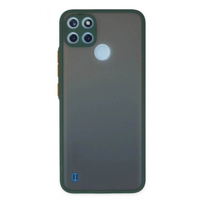 Newface Realme C21Y Kılıf Montreal Silikon Kapak - Yeşil