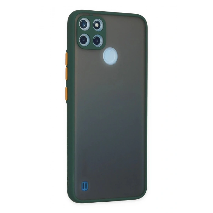 Newface Realme C21Y Kılıf Montreal Silikon Kapak - Yeşil