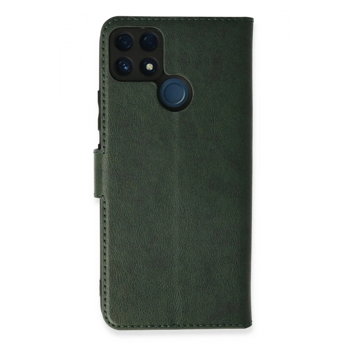 Newface Realme C25 Kılıf Trend S Plus Kapaklı Kılıf - Yeşil