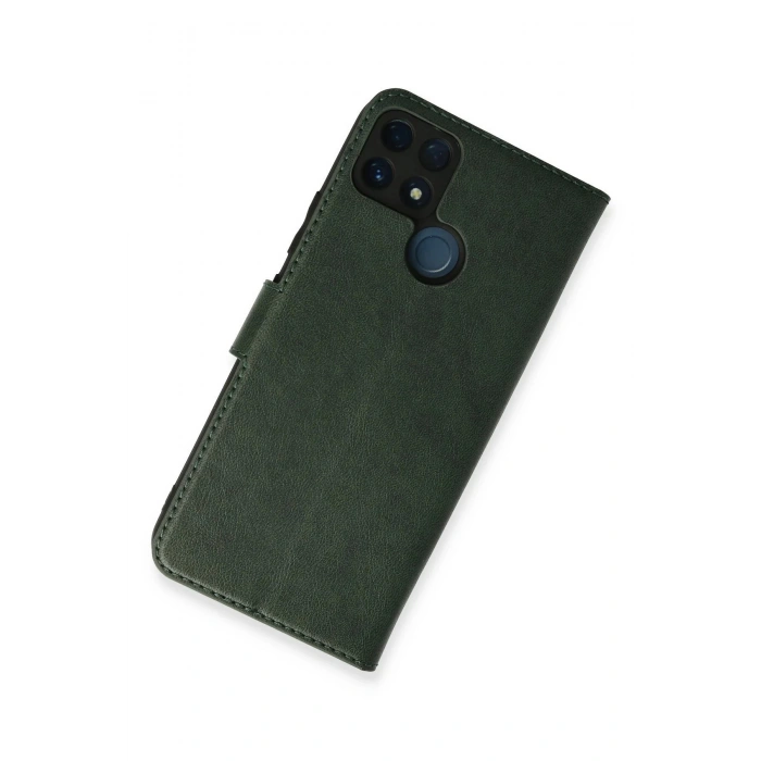 Newface Realme C25 Kılıf Trend S Plus Kapaklı Kılıf - Yeşil