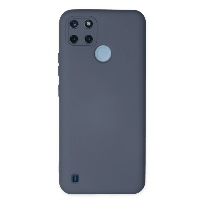 Newface Realme C25Y Kılıf Nano içi Kadife Silikon - Gri