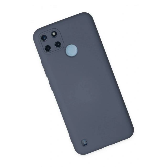 Newface Realme C25Y Kılıf Nano içi Kadife Silikon - Gri