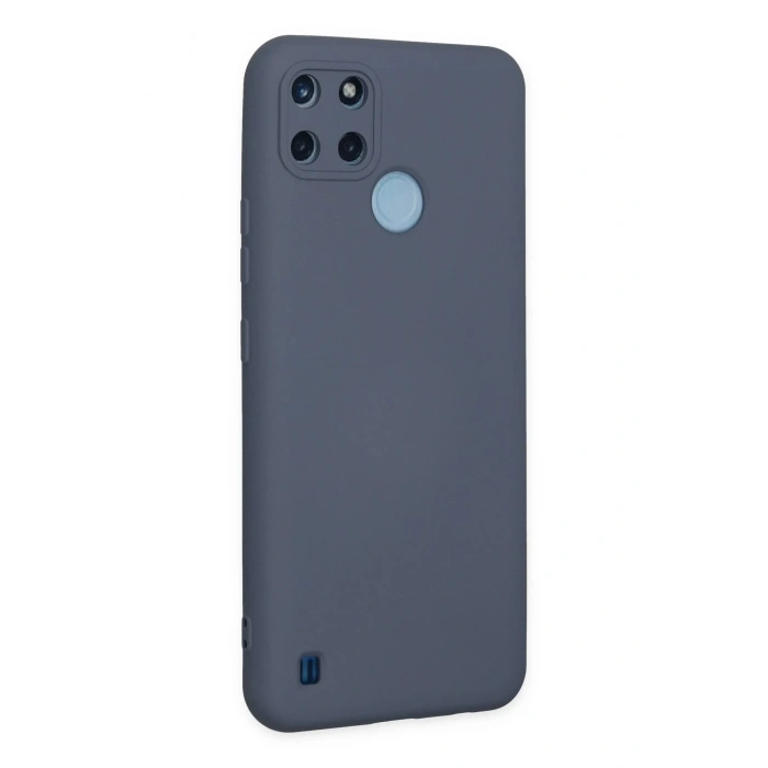 Newface Realme C25Y Kılıf Nano içi Kadife Silikon - Gri