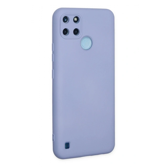 Newface Realme C25Y Kılıf Nano içi Kadife Silikon - Lila