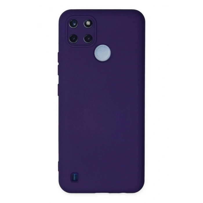 Newface Realme C25Y Kılıf Nano içi Kadife Silikon - Mor