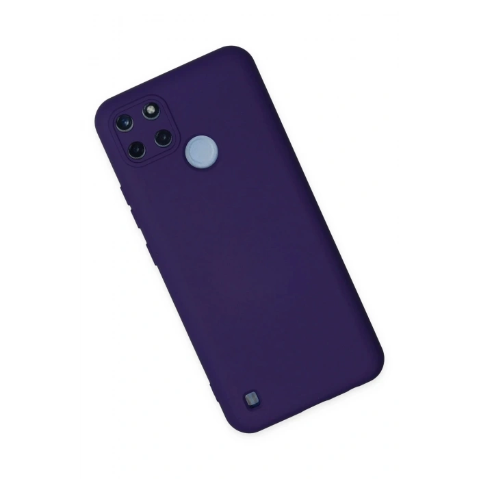 Newface Realme C25Y Kılıf Nano içi Kadife Silikon - Mor