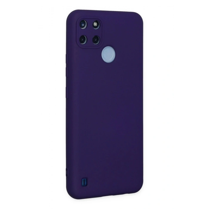 Newface Realme C25Y Kılıf Nano içi Kadife Silikon - Mor