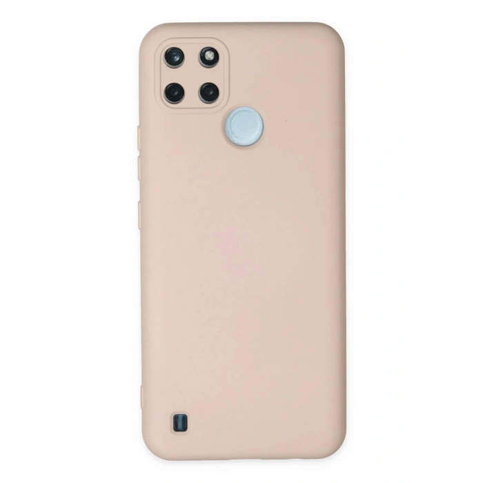 Newface Realme C25Y Kılıf Nano içi Kadife Silikon - Pudra