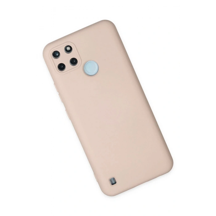 Newface Realme C25Y Kılıf Nano içi Kadife Silikon - Pudra