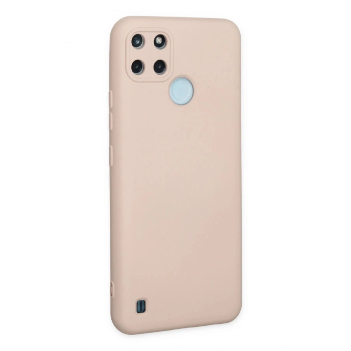 Newface Realme C25Y Kılıf Nano içi Kadife Silikon - Pudra