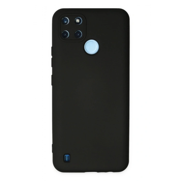 Newface Realme C25Y Kılıf Nano içi Kadife Silikon - Siyah
