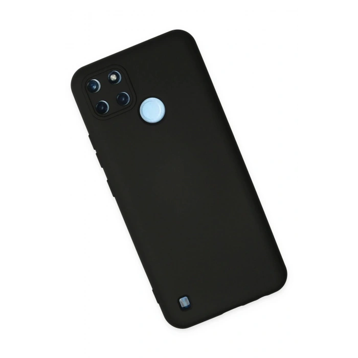 Newface Realme C25Y Kılıf Nano içi Kadife Silikon - Siyah